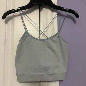 HOLLISTER🩵Blue Sparkly Tank Top